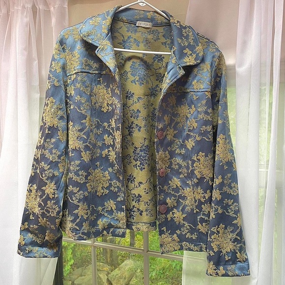 Blue and Yellow Floral Jacket Small DB SPORT - Picture 2 of 4